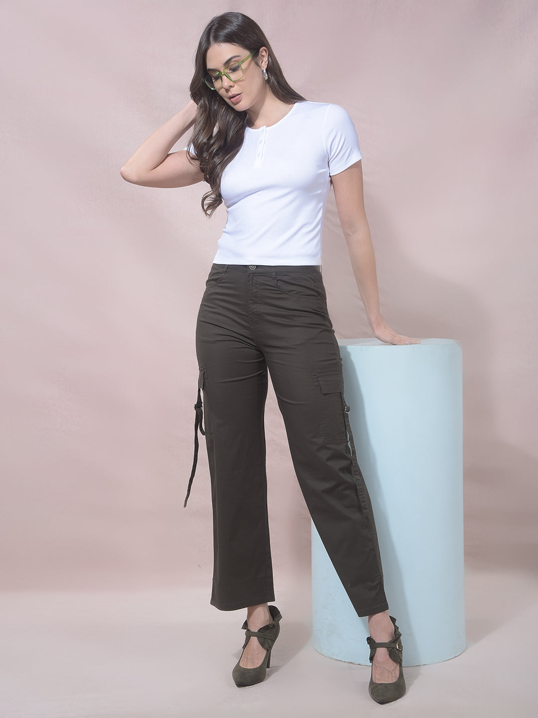 White Modal Cropped T-Shirt