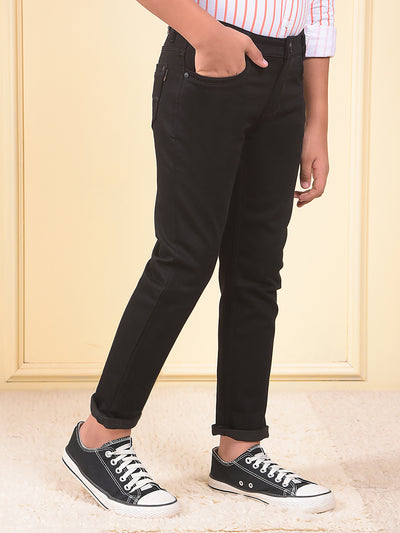 Dreamy Dark Wash Slim Fit Black Jeans