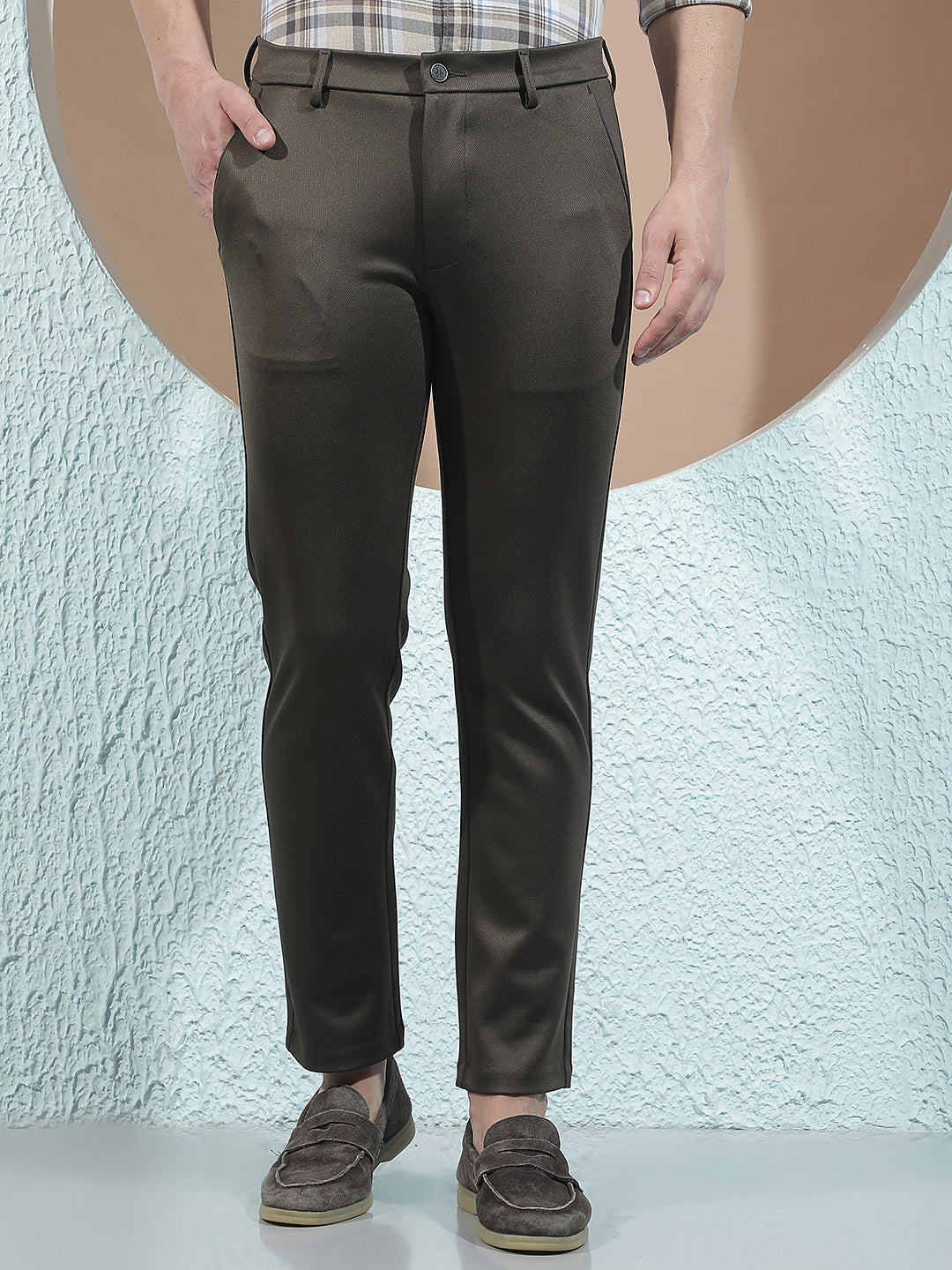 Urban Walnut Brown Knitted Trousers