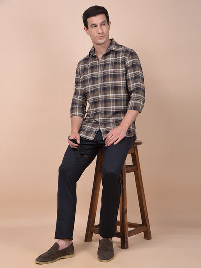 Brown Checked Shirt