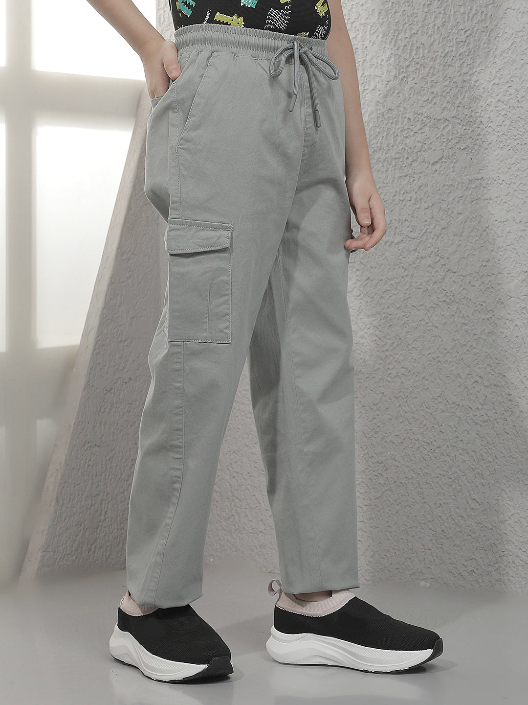 Classic Smoke Grey Cargo Trackpants