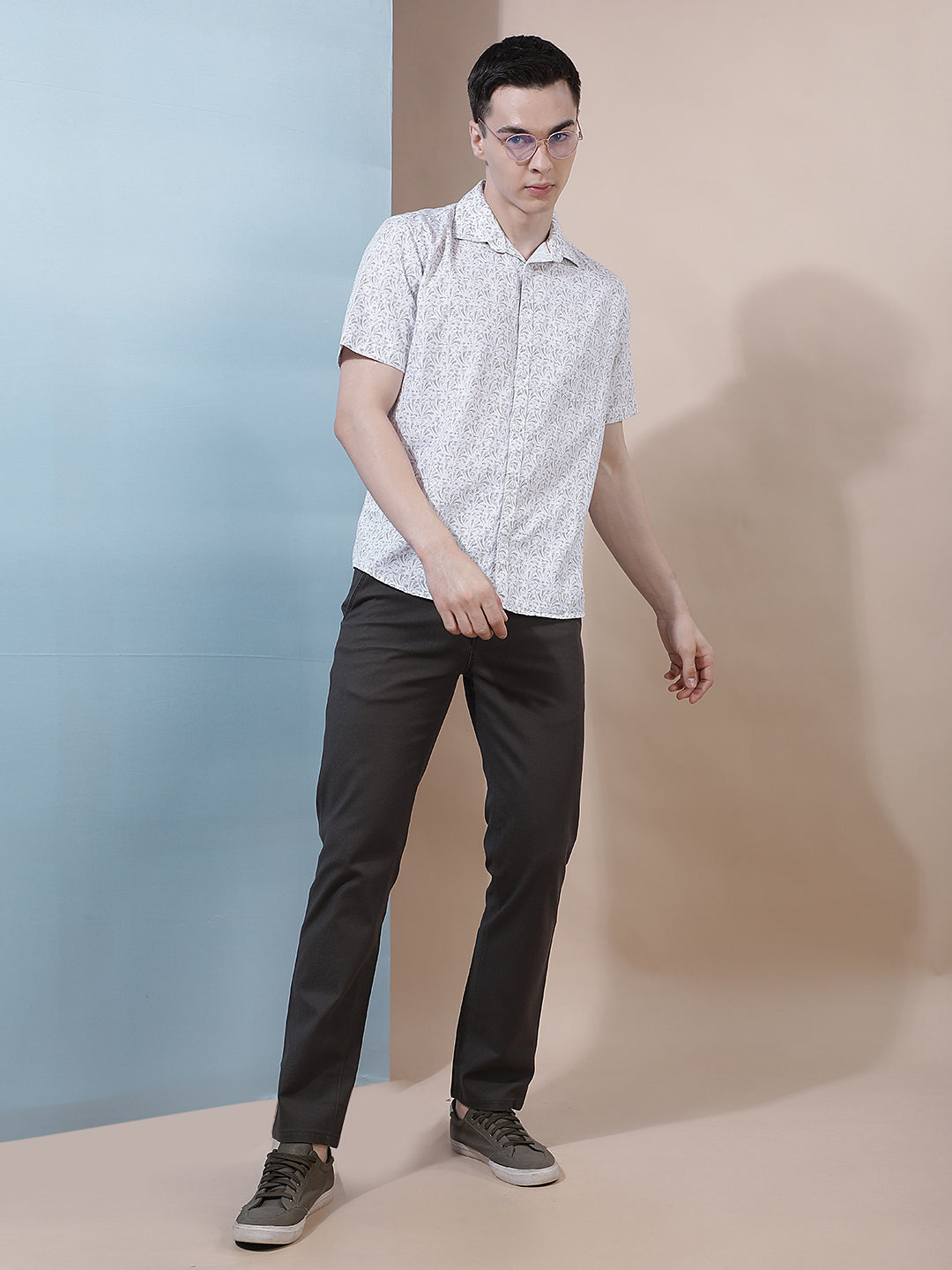 Signature Latte Beige Printed Shirt