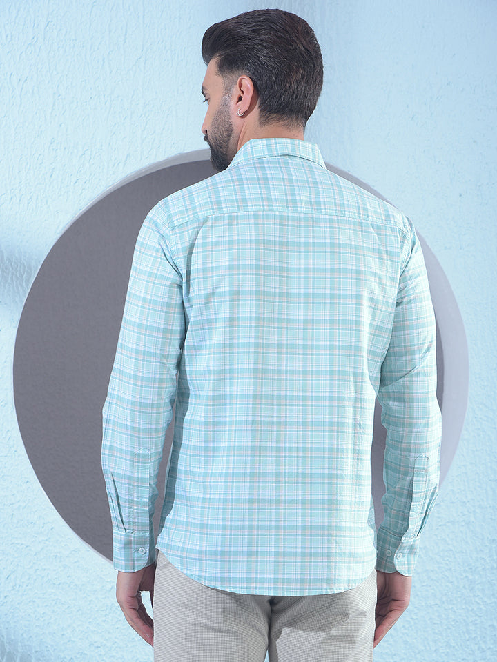 Green Checked 100% Cotton Shirt