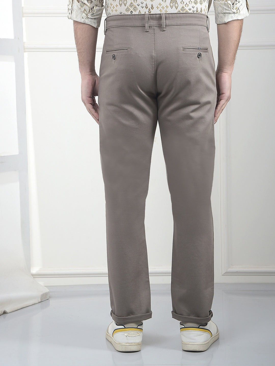 Earth-Tone Refined Khaki Trousers