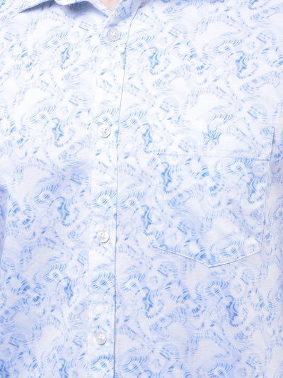 Blue Printed Shirt