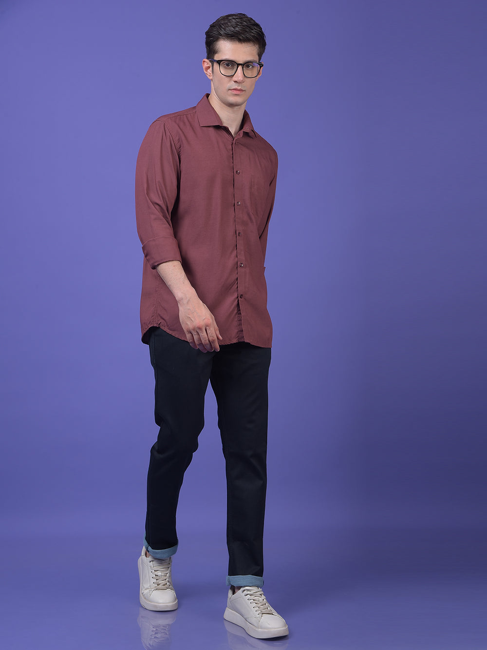 Maroon Linen Shirt