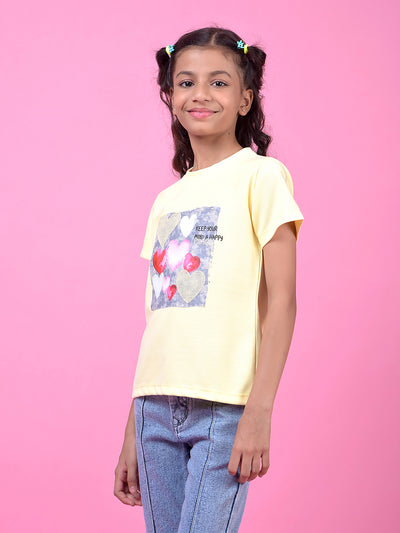 Yellow Graphic Print T-Shirt