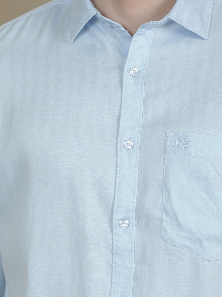 Blue Vertical Stripes Shirt