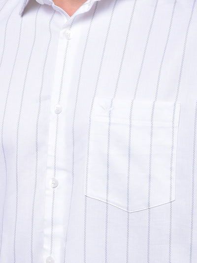 White Vertical Stripes Shirt