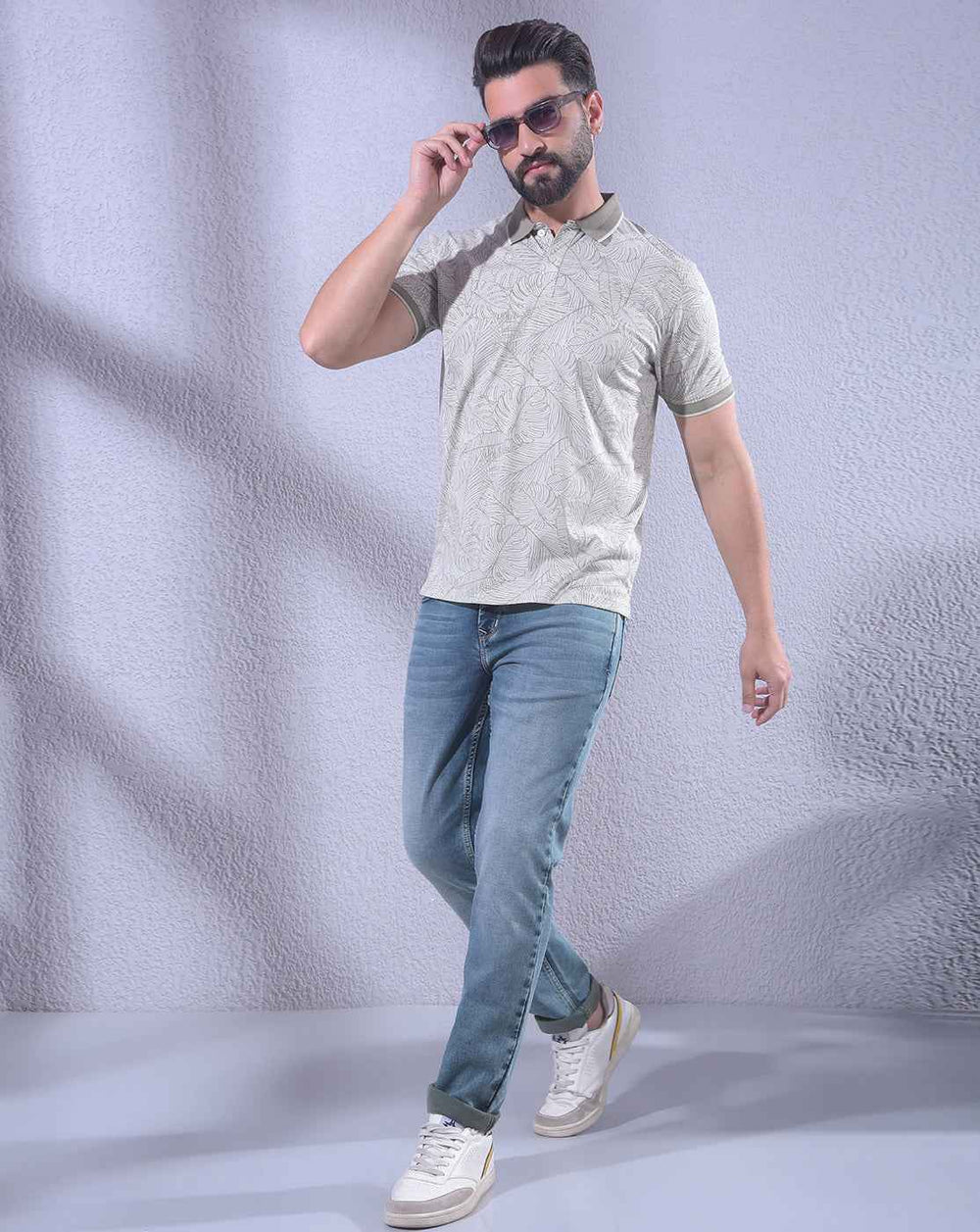 Tan Floral Print T-Shirt