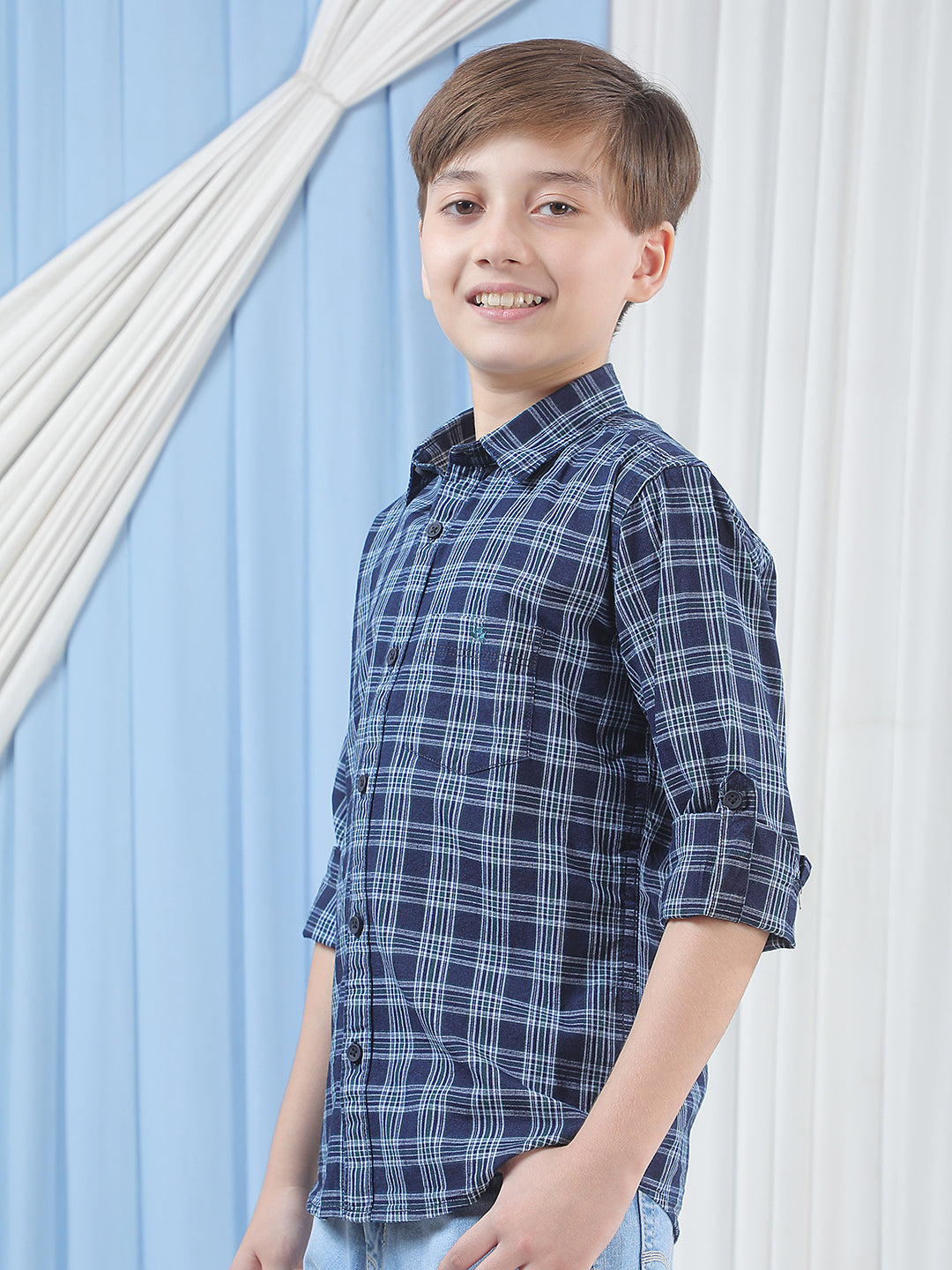 Green Checked 100% Cotton Shirt