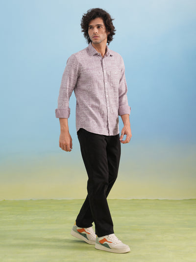 Pink Printed 100% Cotton Shirt