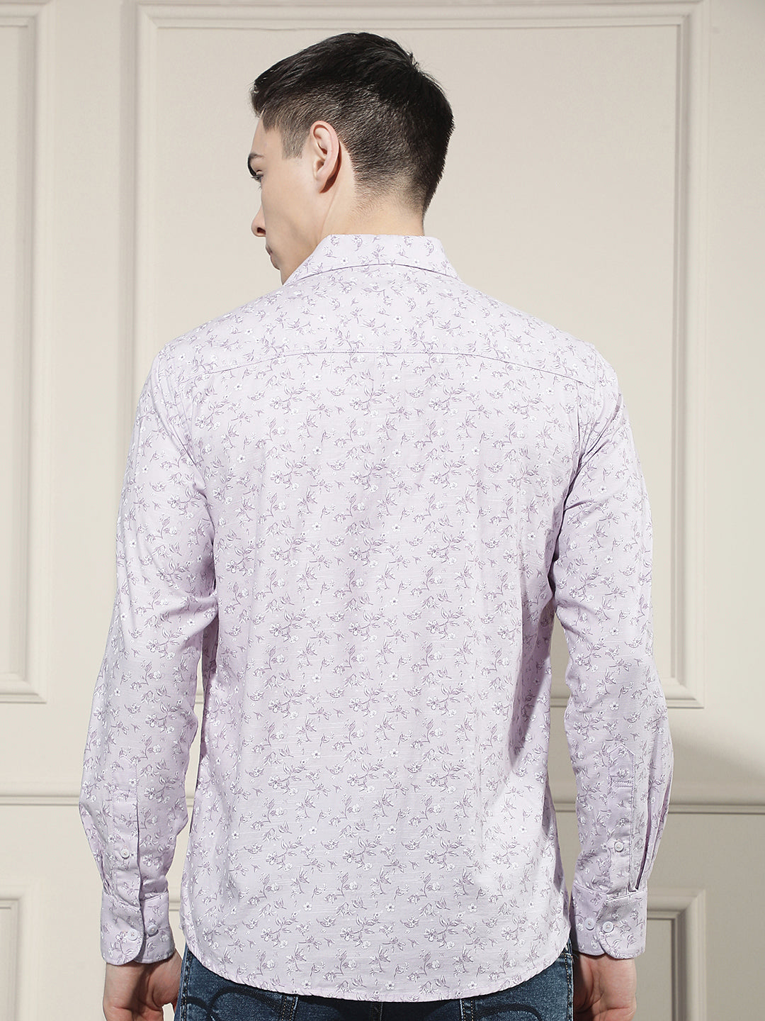 Purple Floral Print Shirt