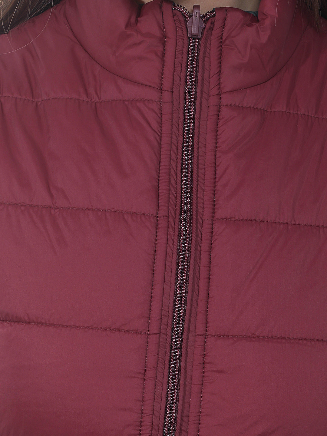 Red Sleeveless Puffer Reversible Jacket