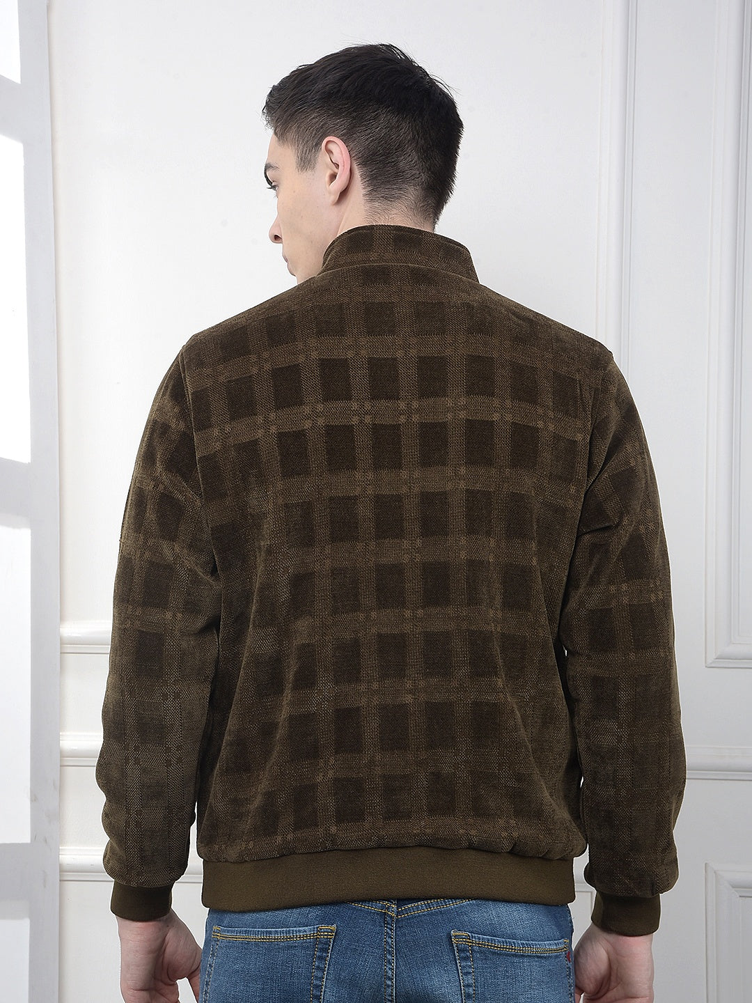 Green Jacquard Reversible Jacket