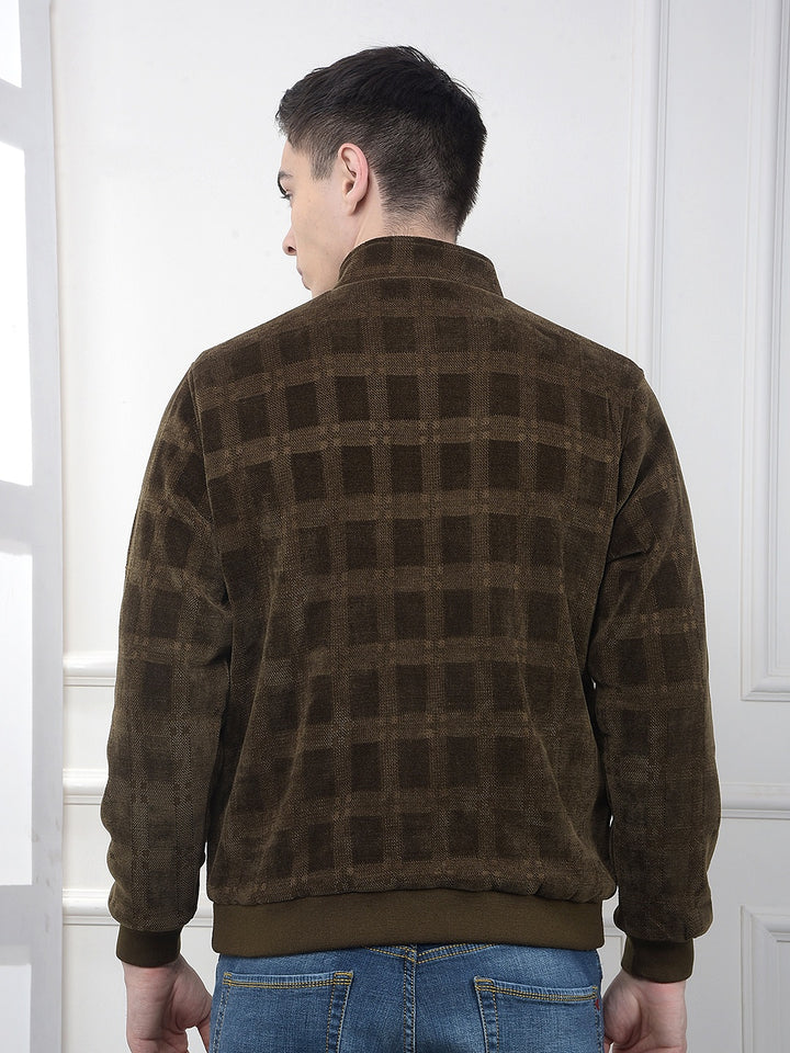 Green Jacquard Reversible Jacket