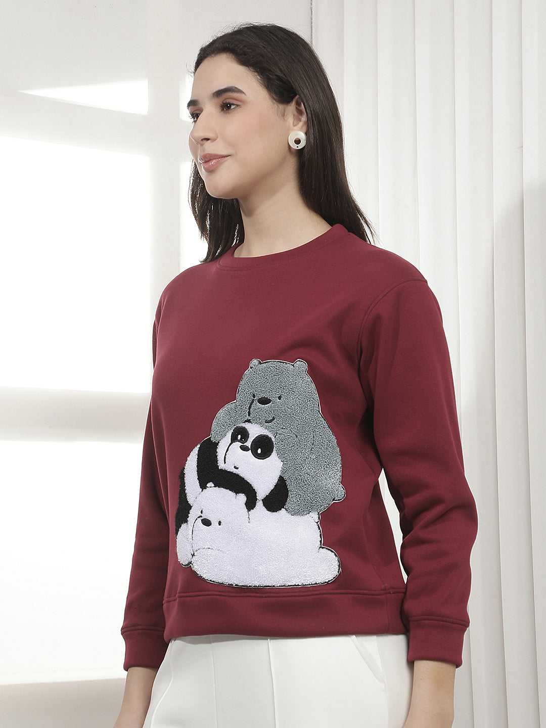 Red Graphic Print Sweatshirt
