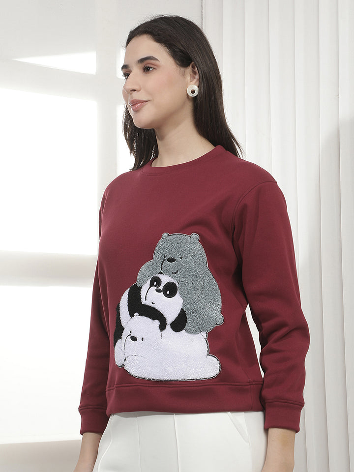 Red Graphic Print Sweatshirt