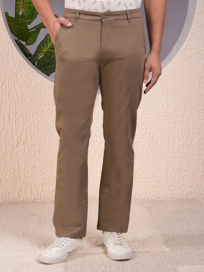 Breezy Khaki Straight Trousers