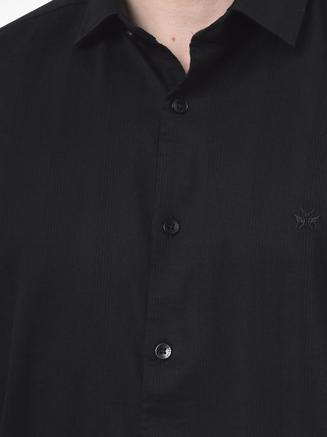 Black Vertical Stripes Shirt