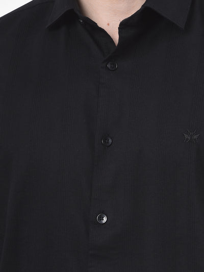 Black Vertical Stripes Shirt