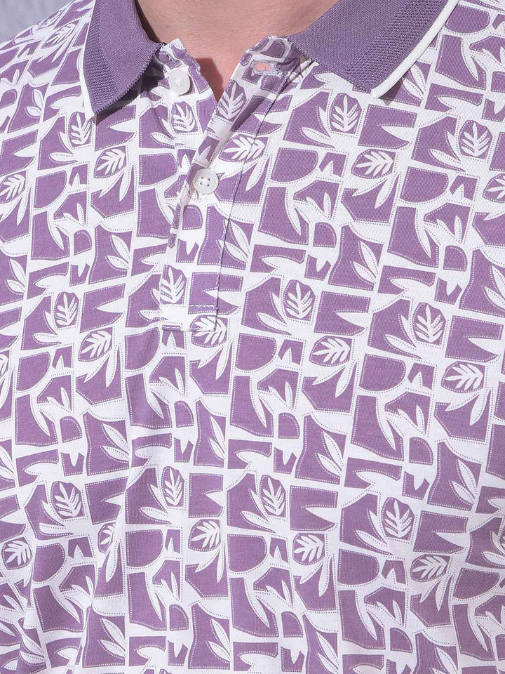 Purple Floral Print T-Shirt