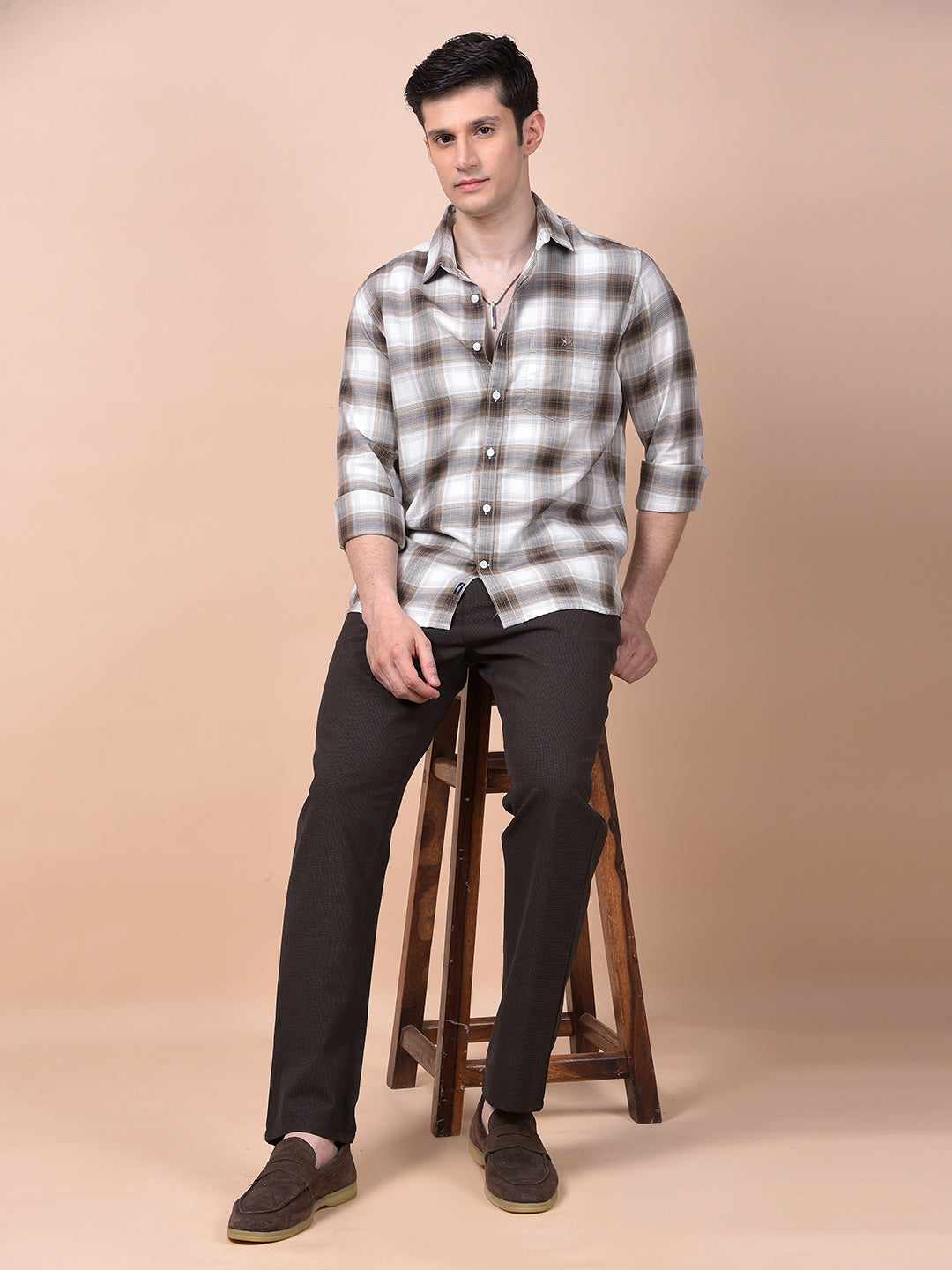 Modern Edgey Brown Trousers