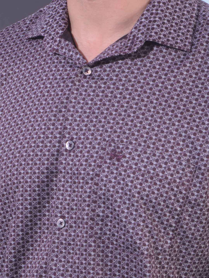 Wine Printed Shirt
