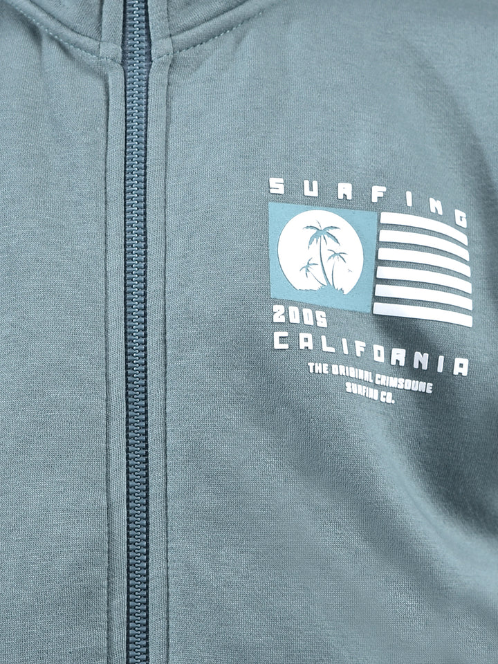 Green Color-Block Sweatshirt