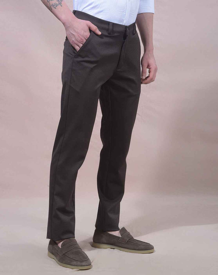 Chocolate Brown Soft Knit Trousers