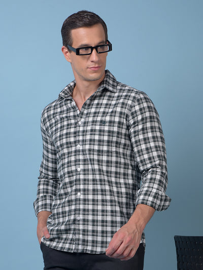 Green Checked 100% Cotton Shirt