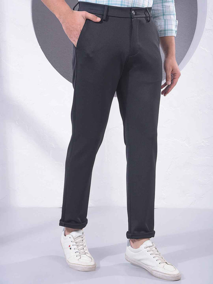 Black Contemporary Trousers