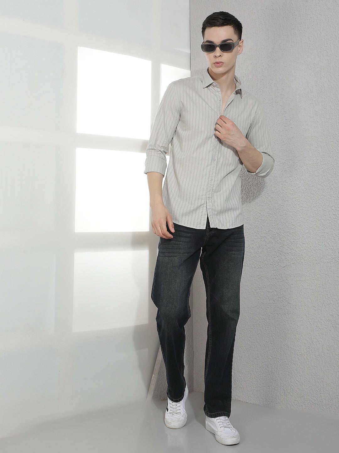 Grey Striped Shirt