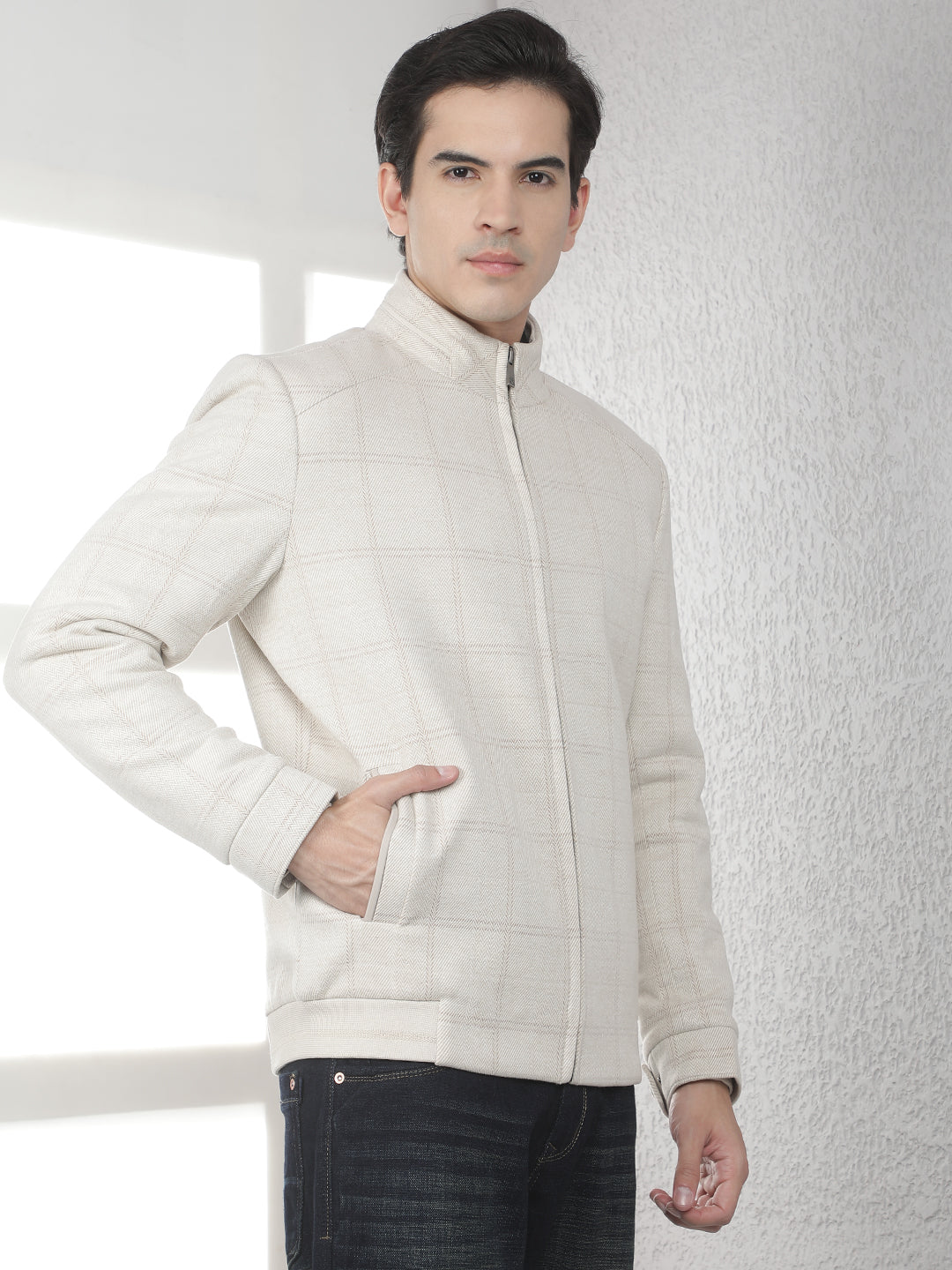 Urban Biscotti Beige Checked Jacket