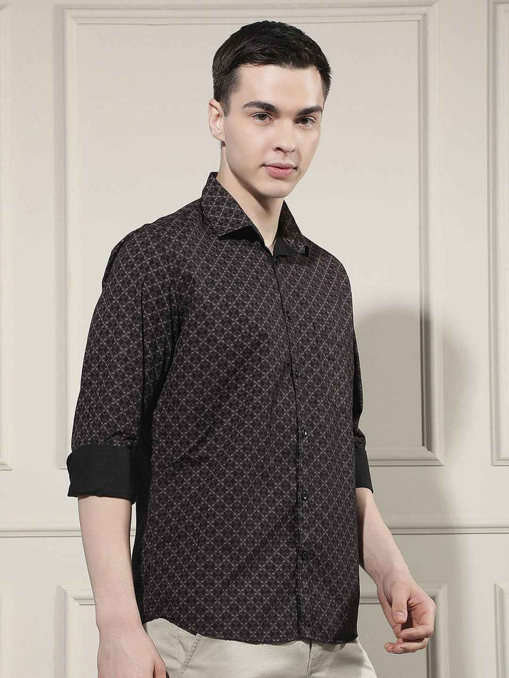 Espresso Brown Printed Shirt