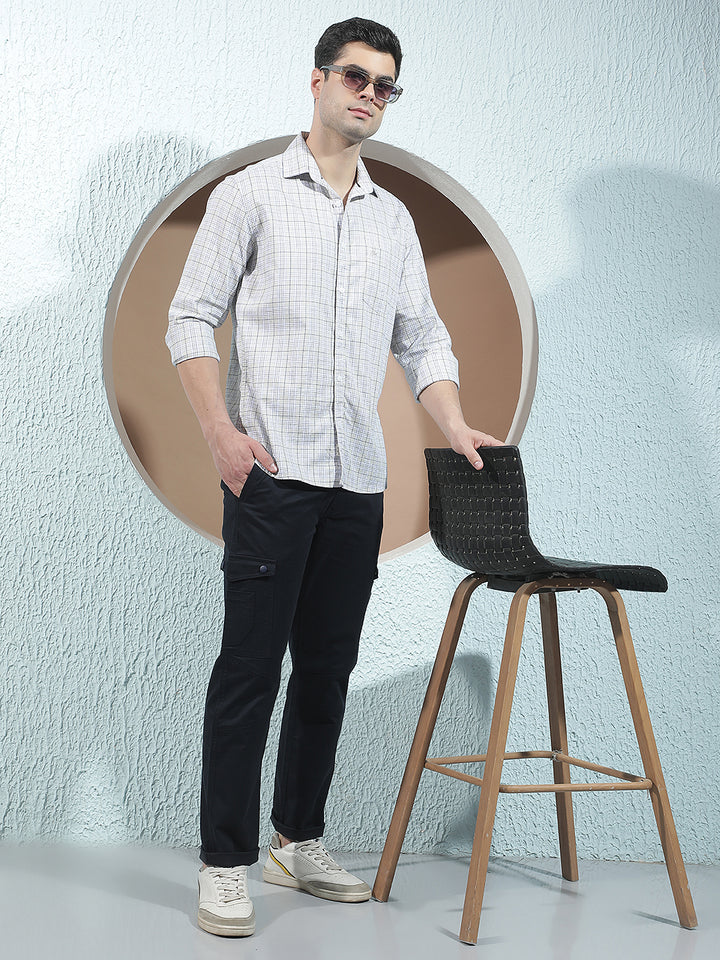 Navy Blue Cargo Trousers