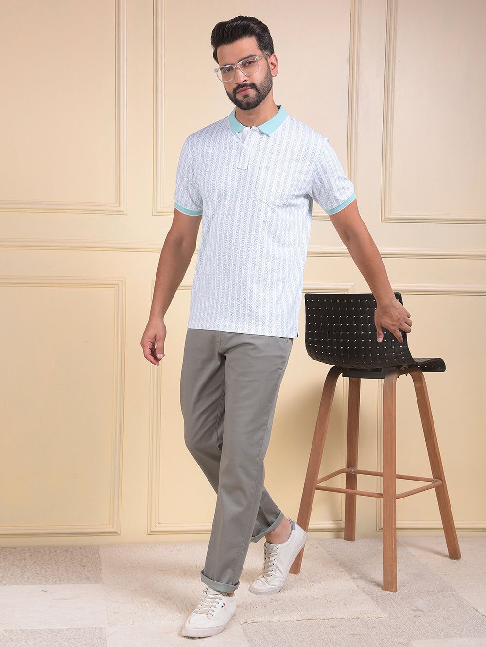 Green Printed Trousers