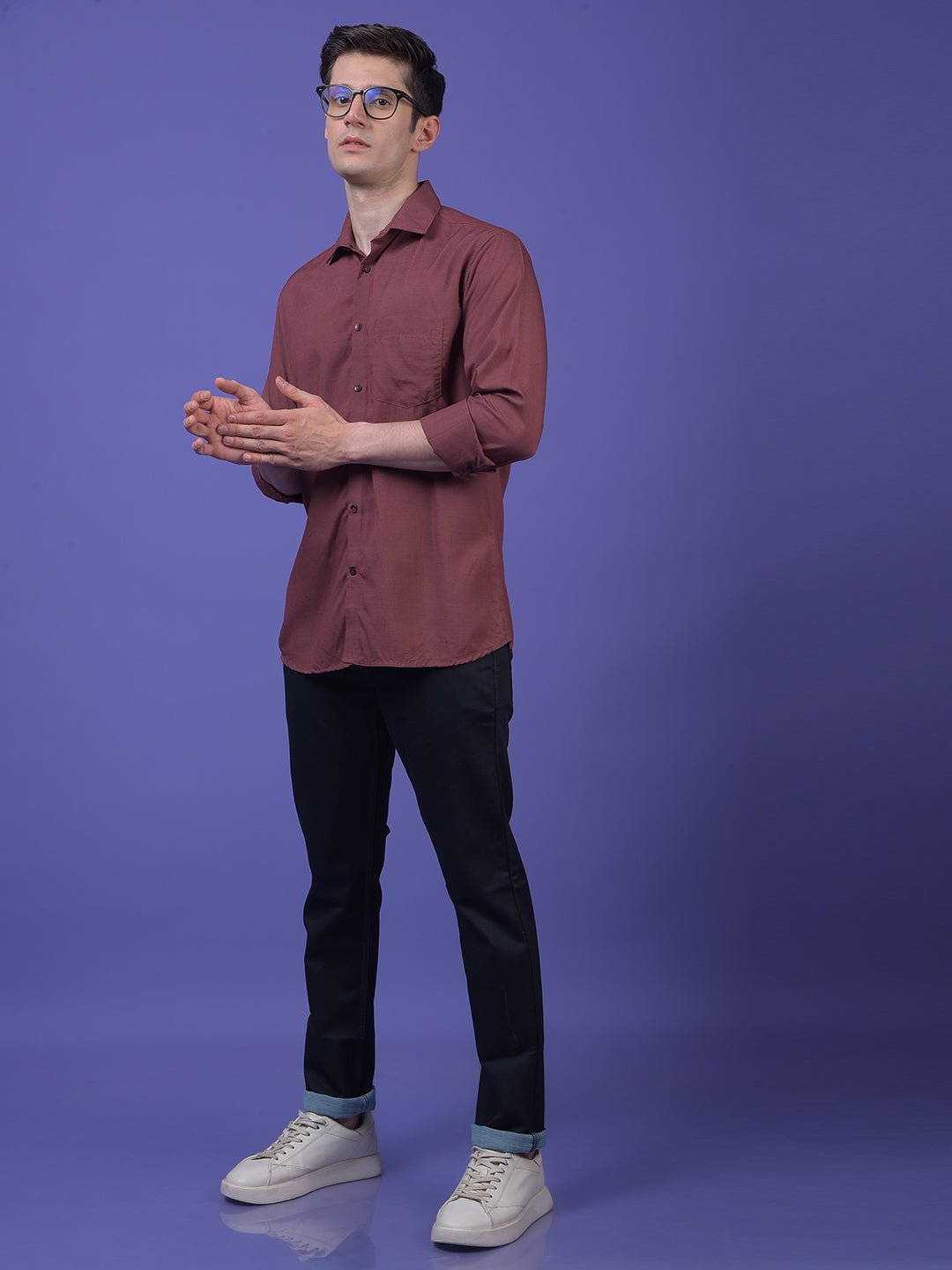 Maroon Linen Shirt