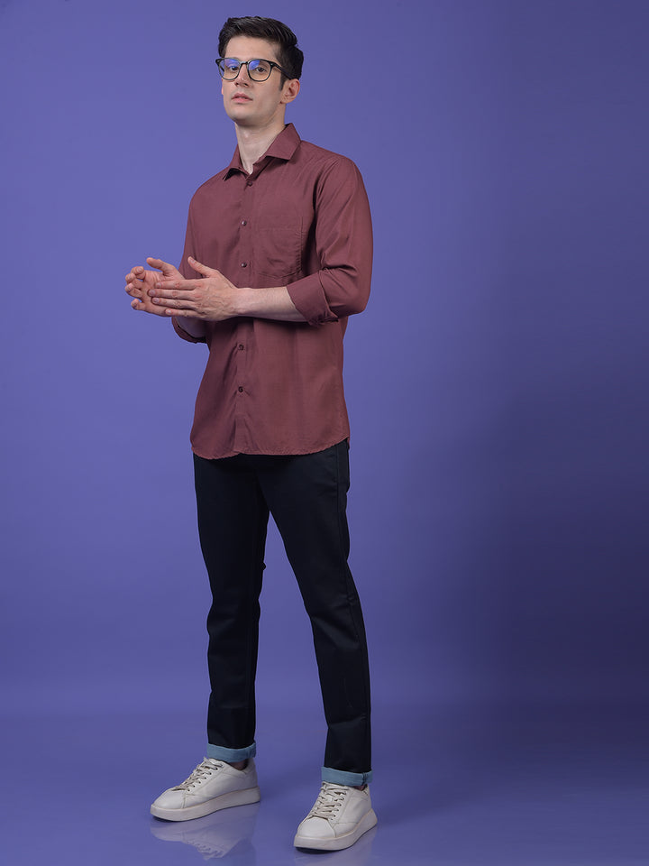 Maroon Linen Shirt