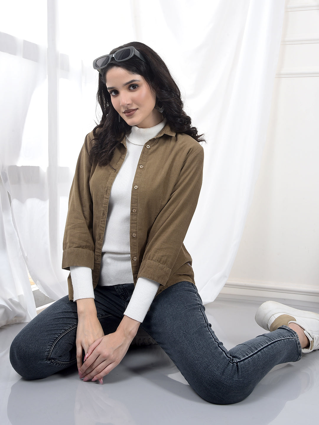 Grey Skinny High-Waist Jeans