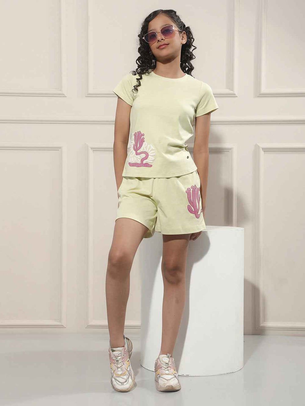 Green Typographic Print T-Shirt