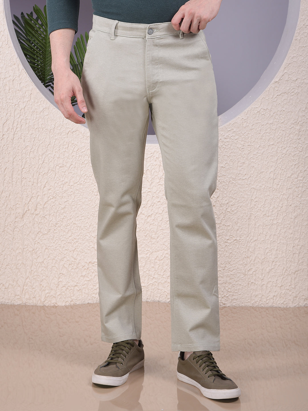 Green Printed Trousers
