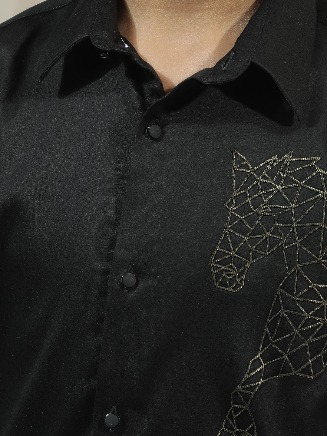 Black Embroidered Shirt