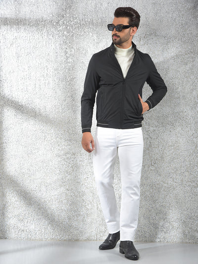 Black Printed Puffer Jacket