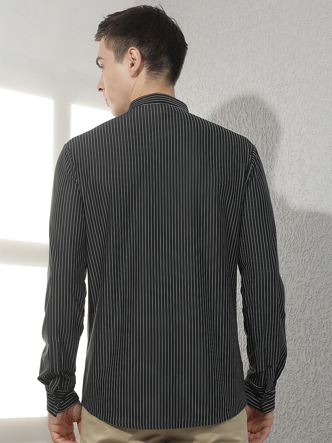 Black Vertical Stripes Shirt