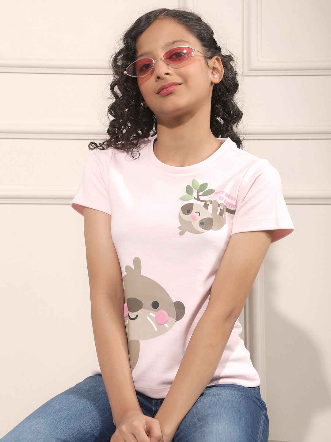 Graphic Print Pink T-Shirt