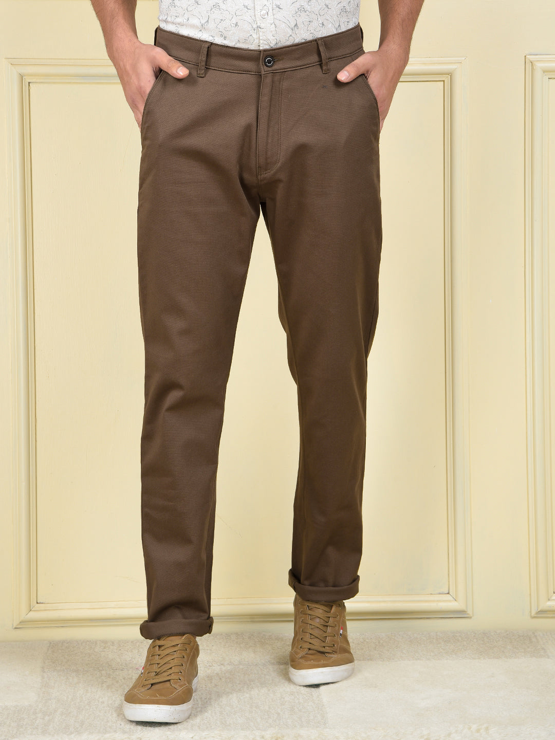 Clear Fit Brown Trousers