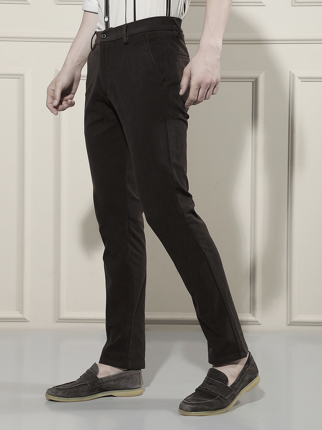Classic Warm Brown Corduroy Trousers