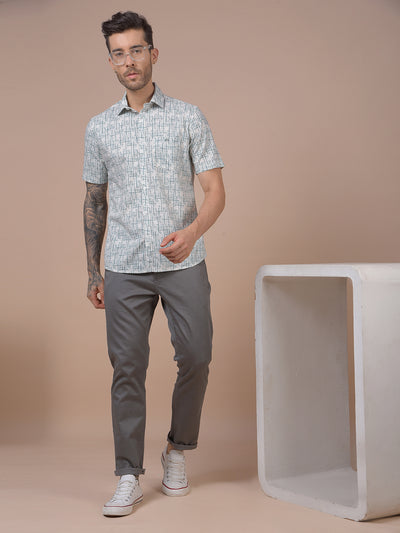 Green Printed Shirt
