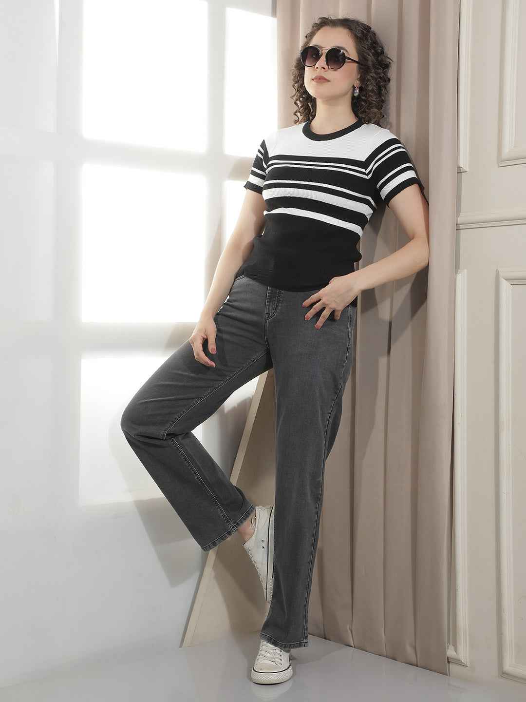 Black Horizontal Striped T-Shirt